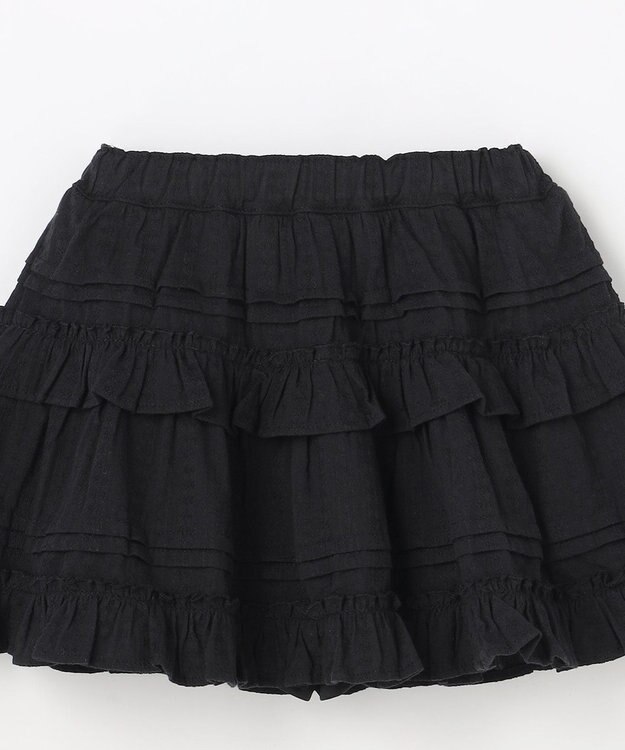 ANY KIDS 【洗濯機可能】カラミドビー ティアードスカパン ブラック