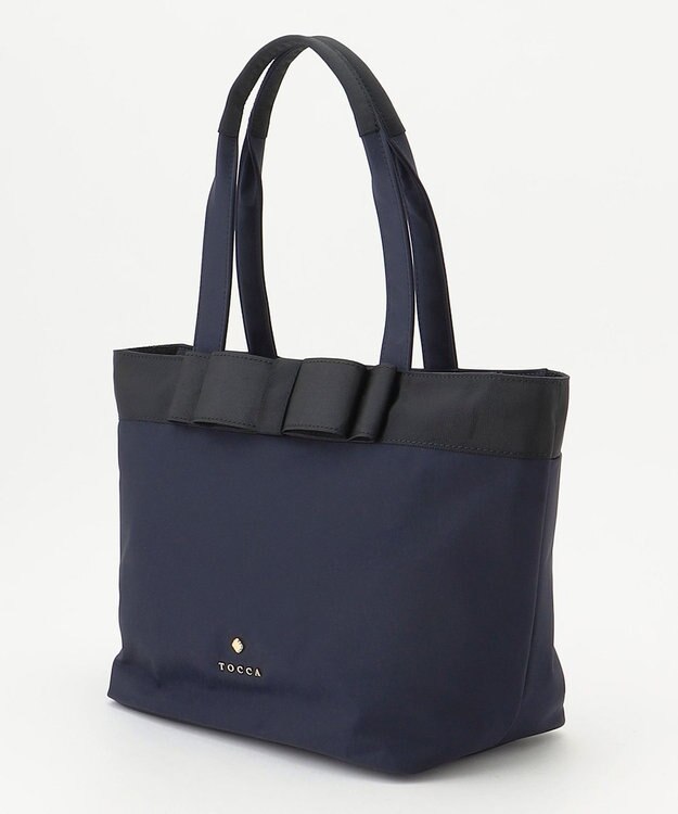 TOCCA 【撥水・A4サイズ対応】RIBBON BRICK A4TOTE トートバッグ ネイビー系