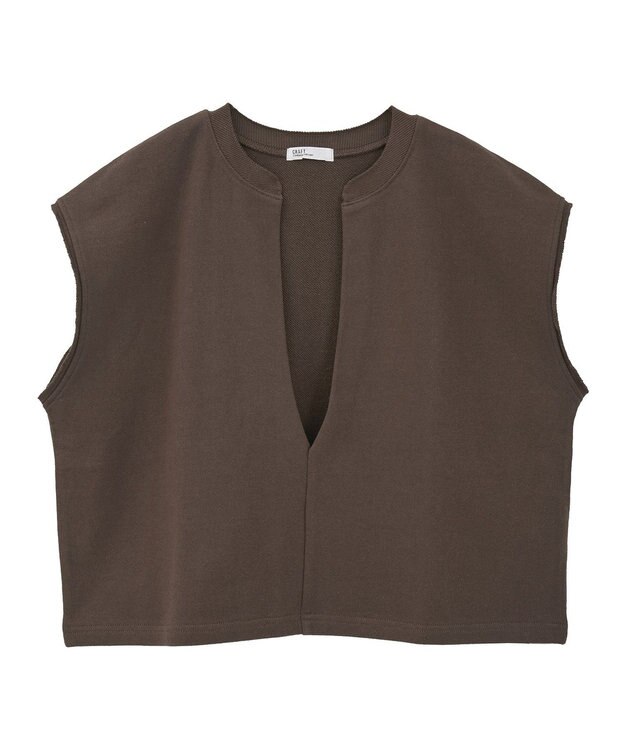 CRAFT STANDARD BOUTIQUE 裏毛深Ｖベスト Brown