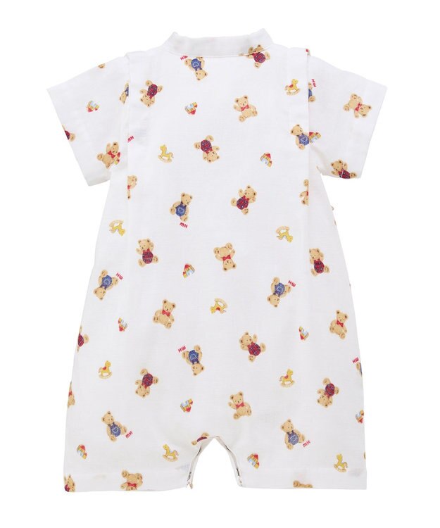 MIKI HOUSE HOT BISCUITS 【ミキハウス】【50-80cm】甚平オール 白