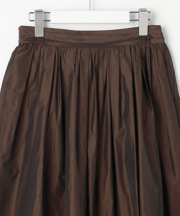 ANY SIS L グロッシータフタ スカート ブラウン