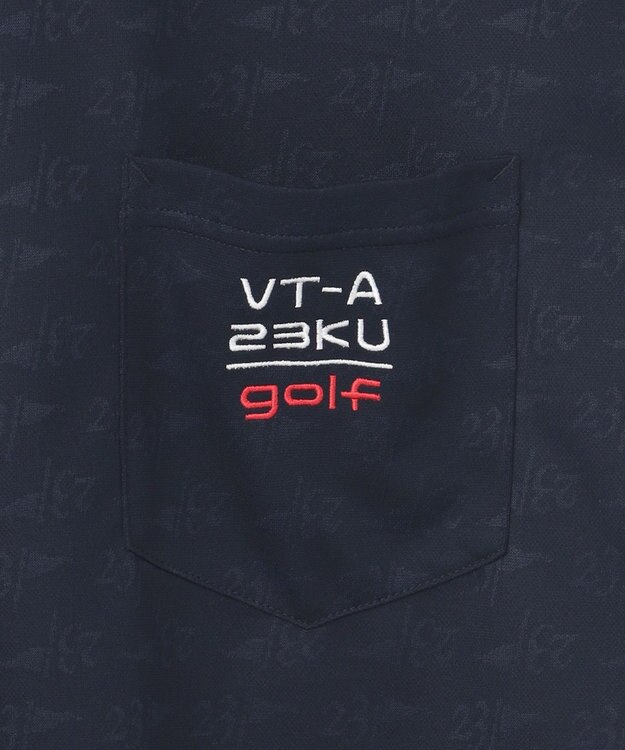 23区GOLF 【WOMEN】【吸水速乾】フラッグロゴジャガード ワンピース 腰回りカバー 1枚で決まる ネイビー系