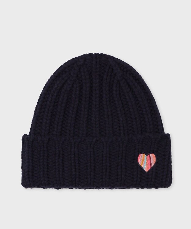 Paul Smith スワールハート ニットキャップ ブラック