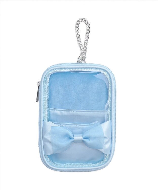 WEGO 【痛バ＆推し活グッズ】ダブルリボンサテンアクスタポーチ サックス