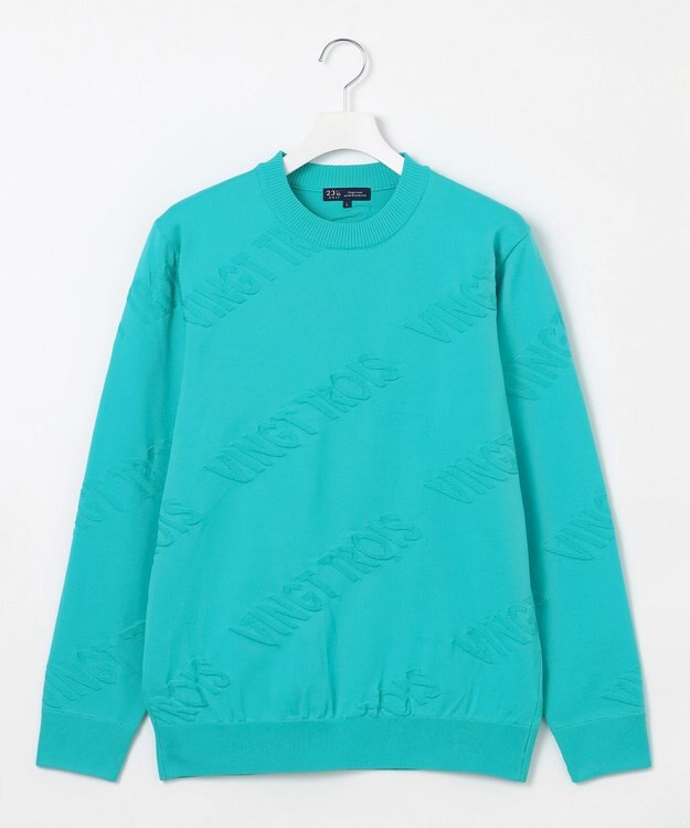 23区GOLF 【MEN】ロゴスポーツニット ターコイズブルー系