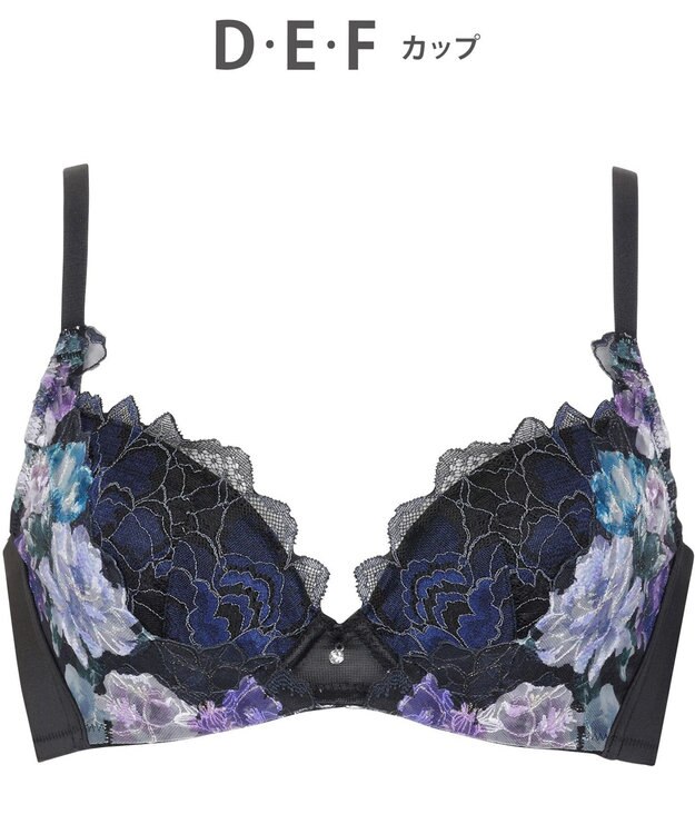 WACOAL 【ハグするブラ】 ブラジャー 体温を感知してカラダになじむ ハグシート 谷間メイク 脇高設計 ペアショーツあり ブラ レディース BRB488 /ワコール ブラック