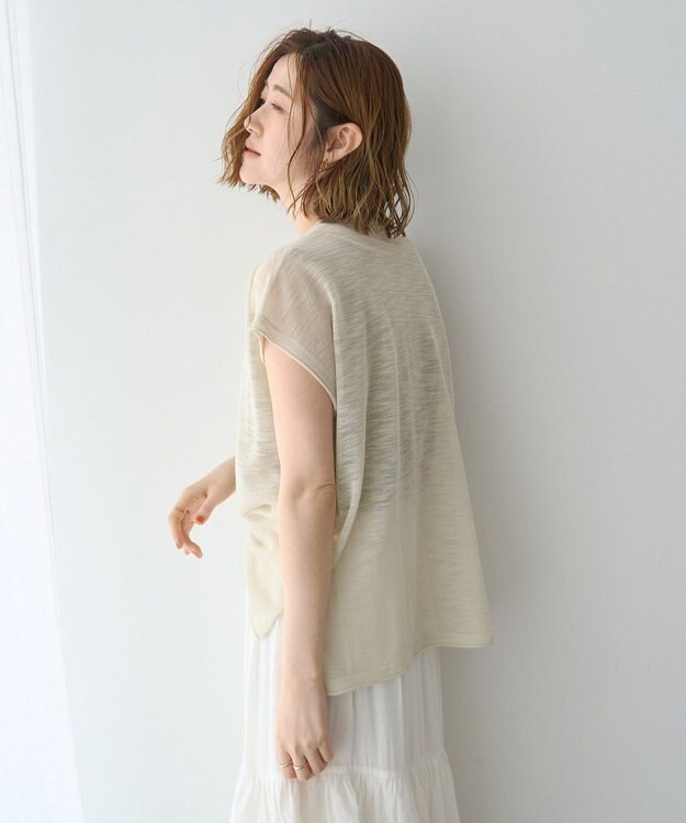 YECCA VECCA 【2点SET】ヘンリーネックスラブシアーニット Light Beige