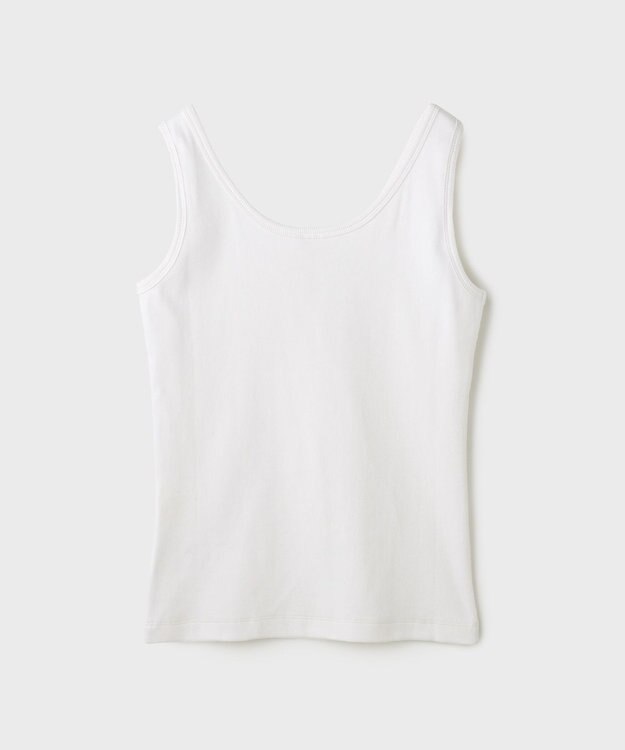 GRACE CONTINENTAL テレコノースリーブトップ ホワイト