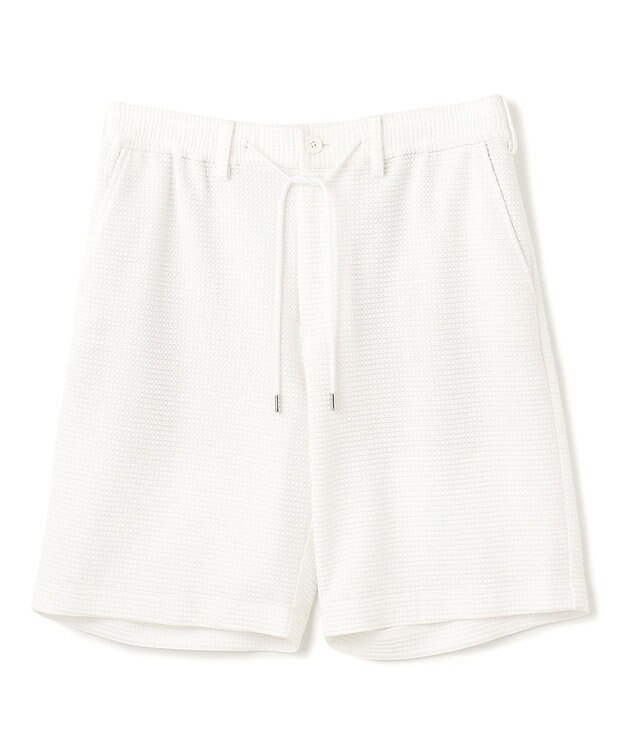 JOSEPH HOMME 新型【オリジナル素材/シワになりにくい/ウエストゴム仕様】 ライトタックジャージー ドロスト付シートパンツ / BERMUDA ホワイト系