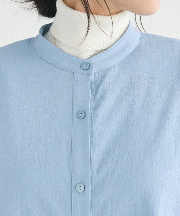 CRAFT STANDARD BOUTIQUE レイヤード風シャツワンピース Sax