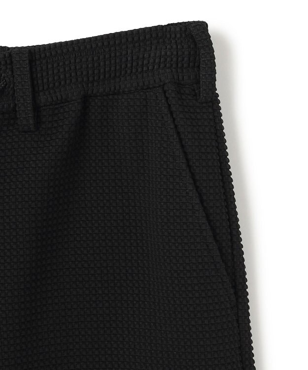 JOSEPH HOMME 新型【オリジナル素材/シワになりにくい/ウエストゴム仕様】 ライトタックジャージー ドロスト付シートパンツ / BERMUDA ブラック系