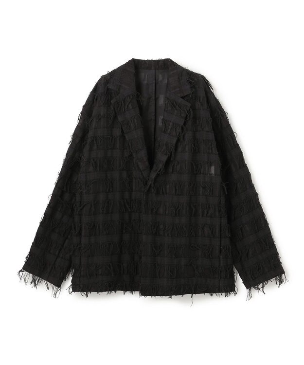 uncrave フリンジレース ジャケット ブラック