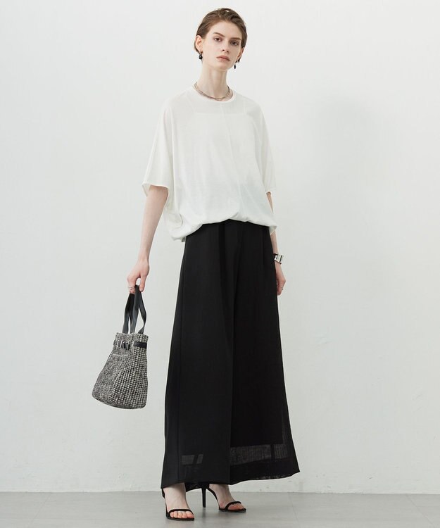 ICB 【一部カラーのみ接触冷感・洗える】UnleashLite タックパンツ ブラックメッシュ系