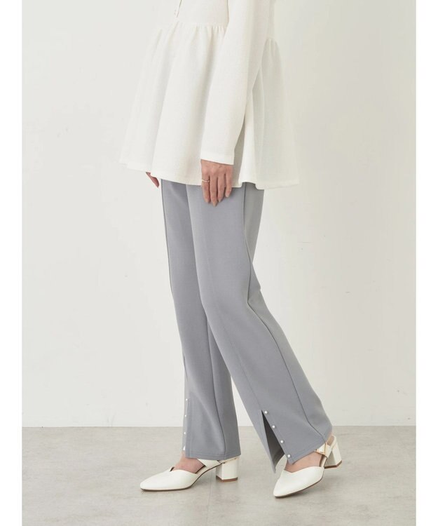 earth music&ecology パールスリットパンツ Blue