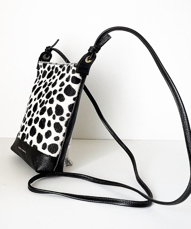 Hekhèr Le Style de Vie 【日本製】ハラコ×シュリンクレザー ショルダーバッグ ダルメシアン