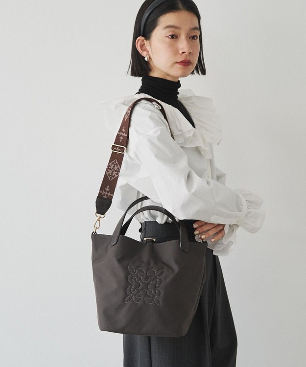 russet コーデュラナイロン2WAYミニトートバッグ(CE-1673-WEB) D.Brown