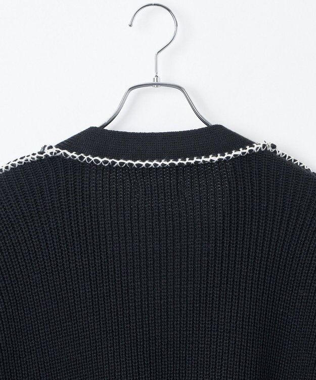 WEGO ハンドステッチカーディガン ブラック