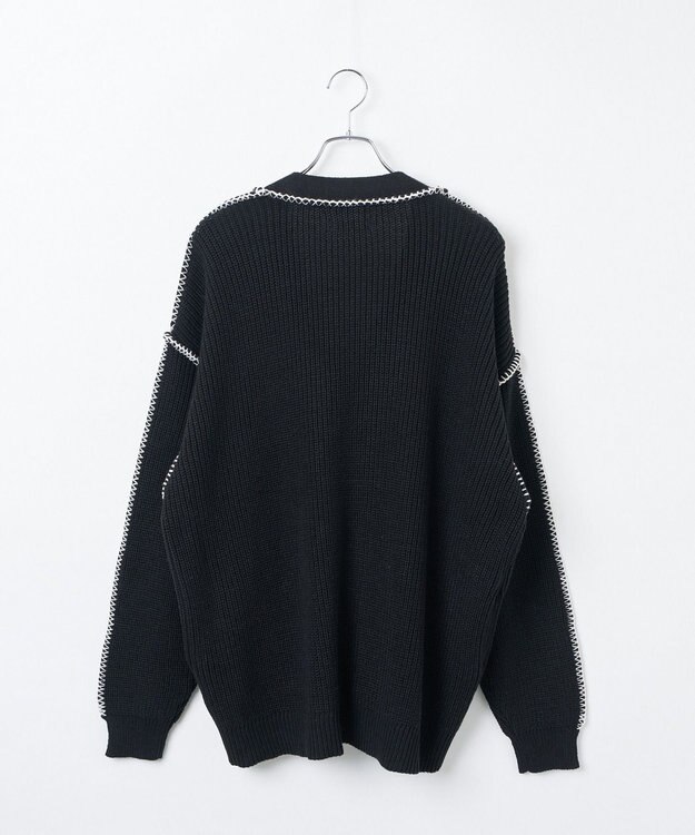 WEGO ハンドステッチカーディガン ブラック