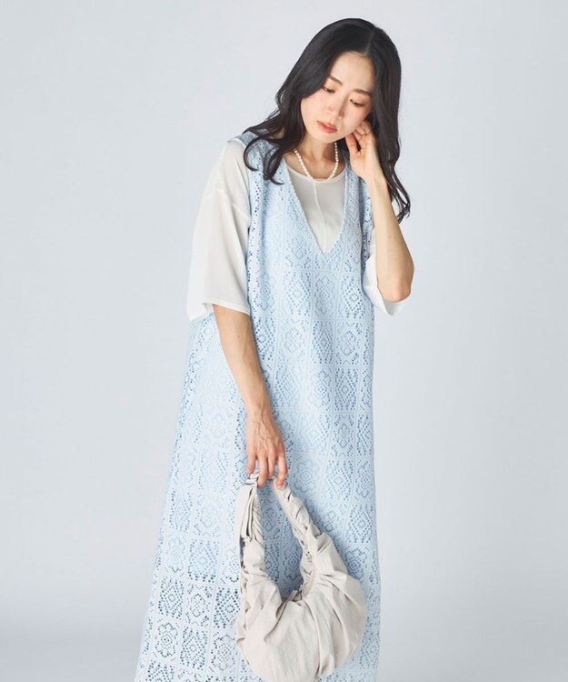 OP／FILA 【Ocean Pacific】レースノースリーブトップス ブルー