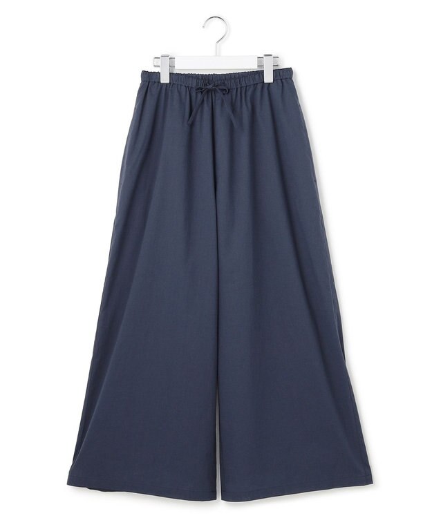J.PRESS YORK STREET 【WOMEN】コットンイージー ワイドパンツ ネイビー系