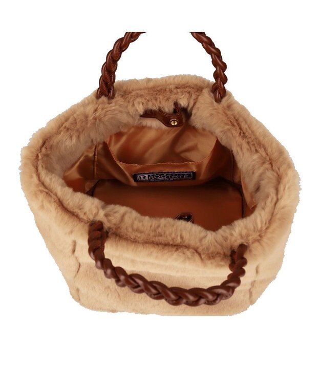 ROOTOTE 1262【エコファートート】LT.デリ.ファーバスケット-A 03：モカ