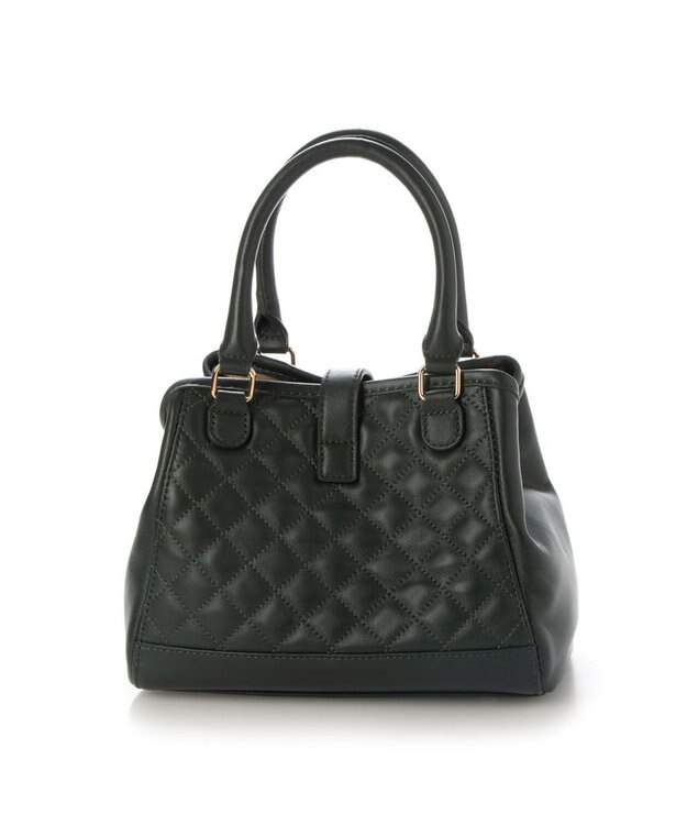 LA BAGAGERIE シープレザー キルトコンビ2WAYミニトート グリーン