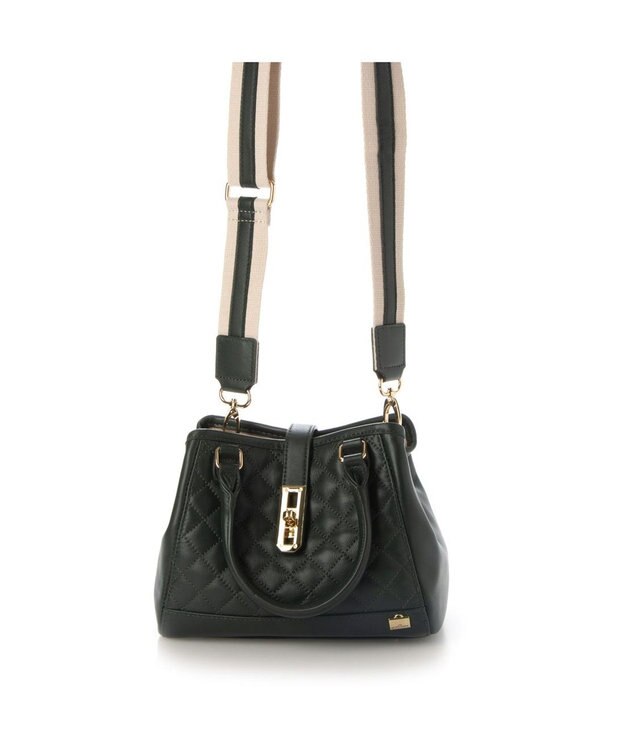 LA BAGAGERIE シープレザー キルトコンビ2WAYミニトート グリーン