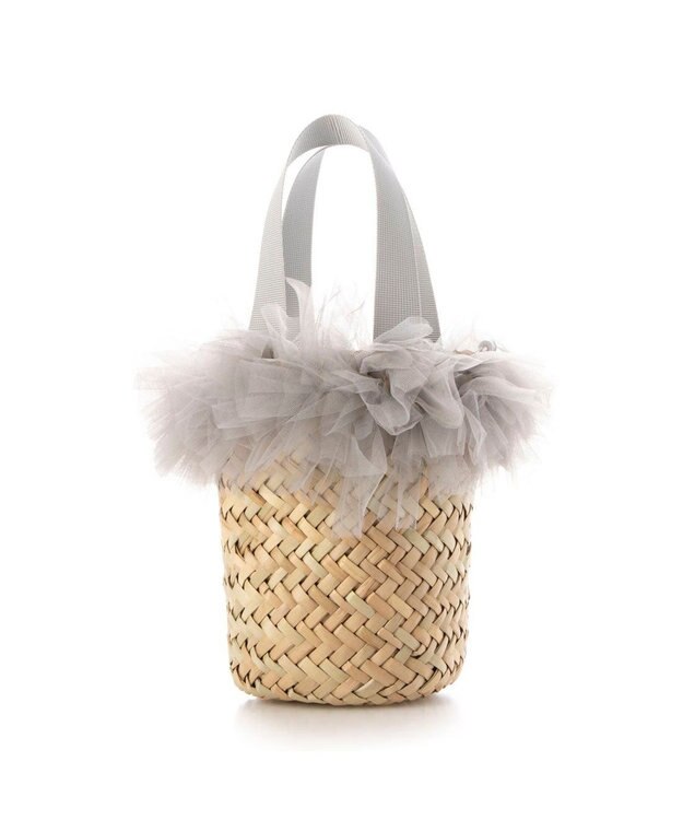 UNBILLION カカトゥ kakatoo / チュールフリンジミニ2wayカゴバッグ GY