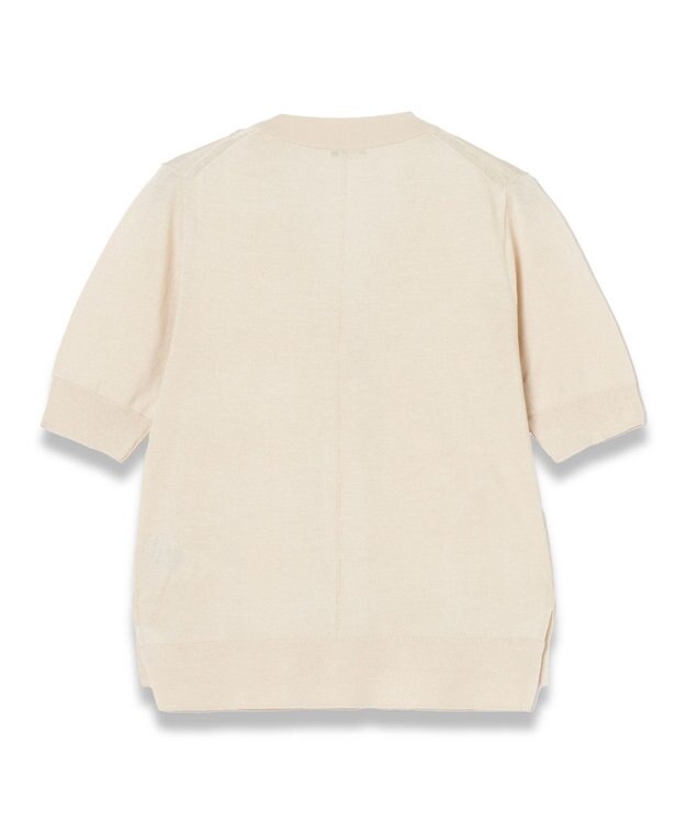 JOSEPH 【洗える】スーパーファインコットンシルク　ショートスリーブカーディガン Quail