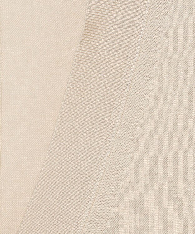 JOSEPH 【洗える】スーパーファインコットンシルク　ショートスリーブカーディガン Quail