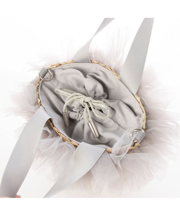 UNBILLION カカトゥ kakatoo / チュールフリンジミニ2wayカゴバッグ GY