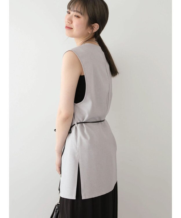 Green Parks 接触冷感　ベルト付きベスト Light Gray