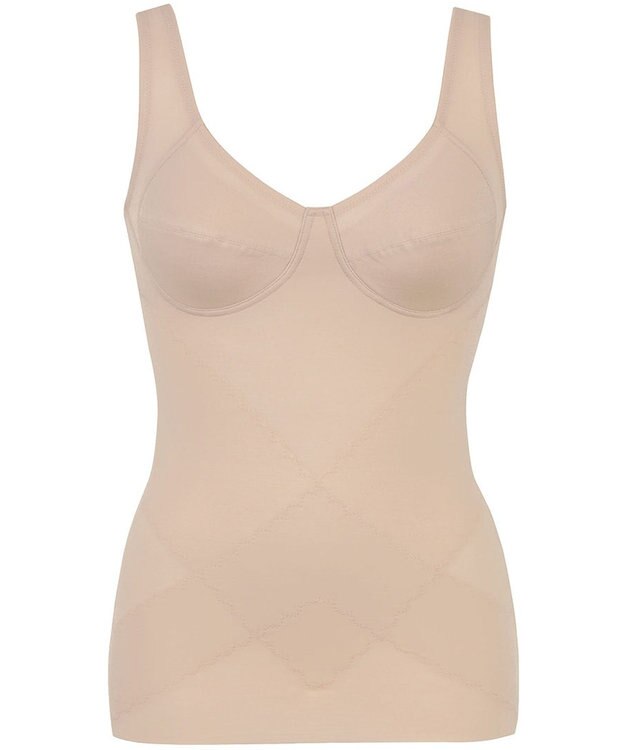 Wing ボディシェイパー 姿勢をサポート オーガニックコットン混(身生地部) ムレにくく快適 【姿勢すらりトップス】 NA1203 ウイング／ワコール ブラウン