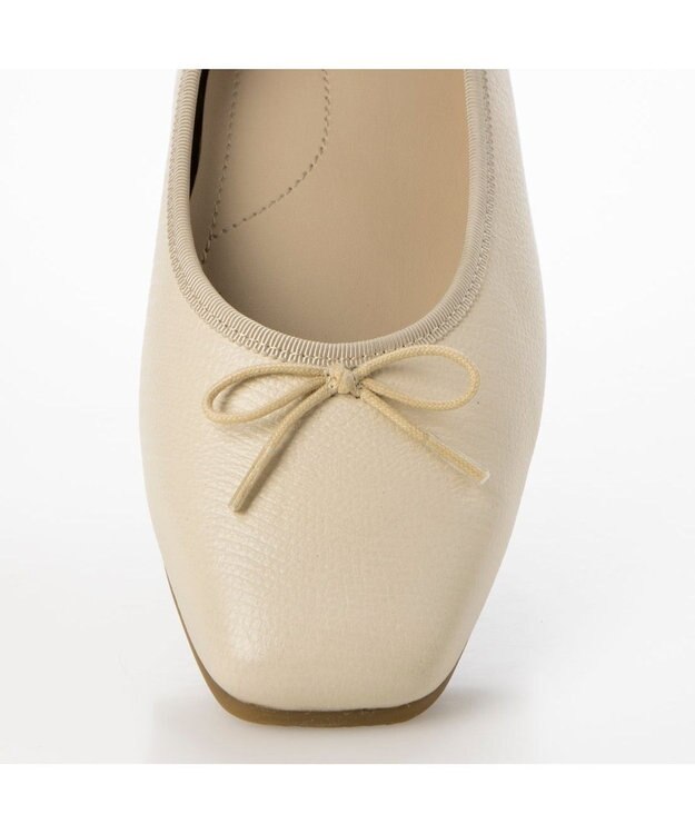 ing <ing>【WEB限定】スクエアトゥバレエシューズ アイボリーカタオシ