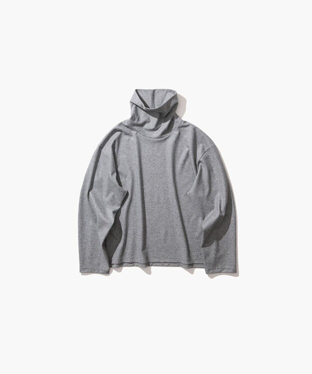 ATON MERINO COLLEGE JERSEY | タートルネックプルオーバー TOP GRAY