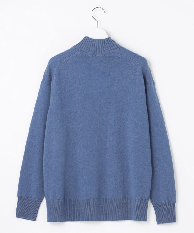 J.PRESS LADIES 【洗える・WEB限定カラーあり】CASHMERE BLEND ハイネック ニット サックスブルー系