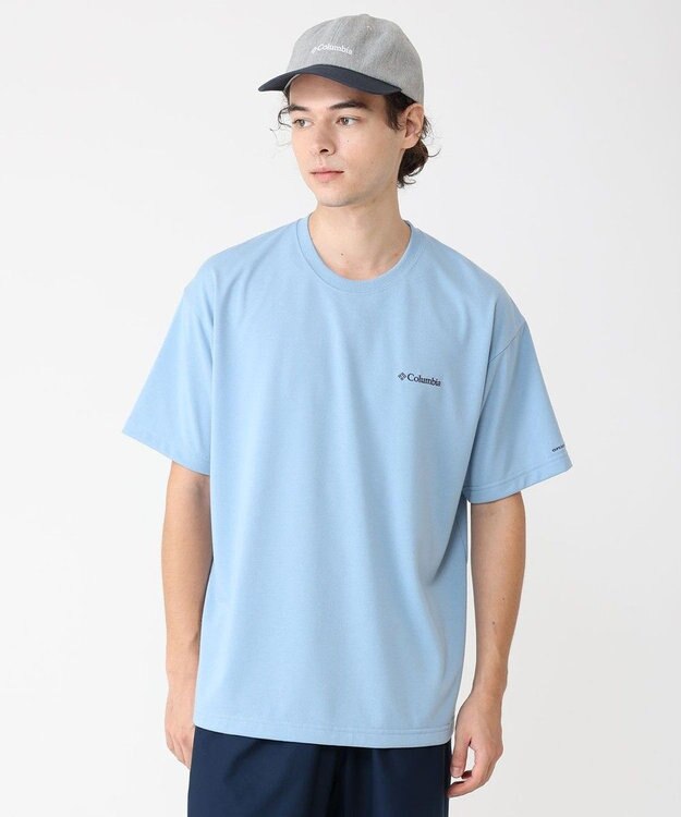 Columbia Columbia/ サンライズストレイトオムニフリーズゼログラフィックショートスリーブTシャツ /コロンビア Ripple Blue