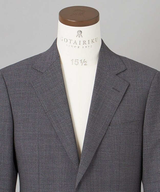 GOTAIRIKU 【御幸毛織】 WOOL×SOLOTEX ストレッチスーツ（平織/グレー） グレー系8