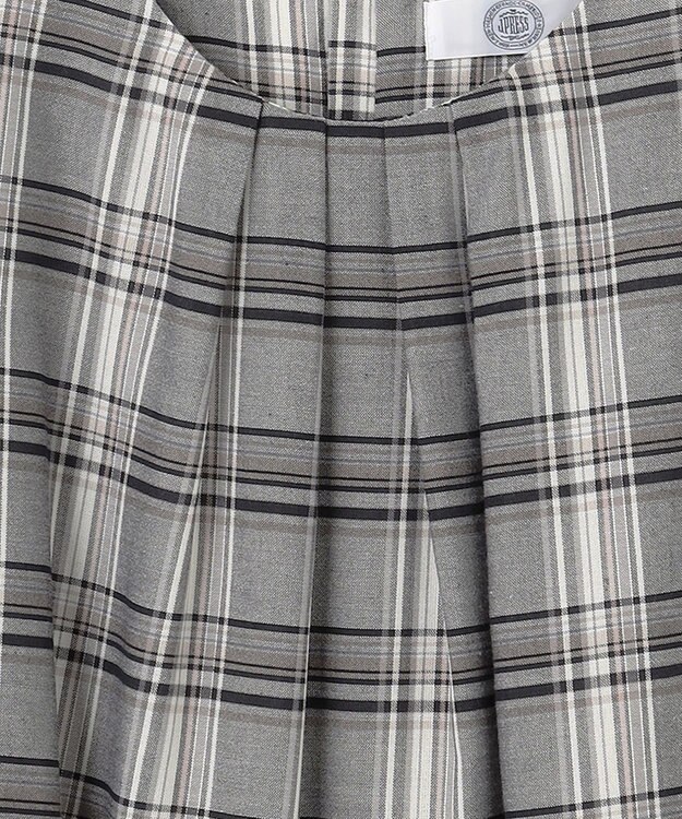 J.PRESS LADIES L シアーストライプ&チェック カットソー ライトグレー系3