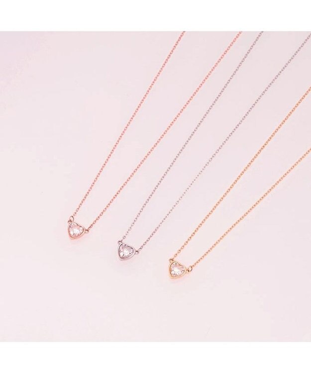 blancotokyo 【金属アレルギー対応】ジルコニアハートネックレス DEAREST ゴールド