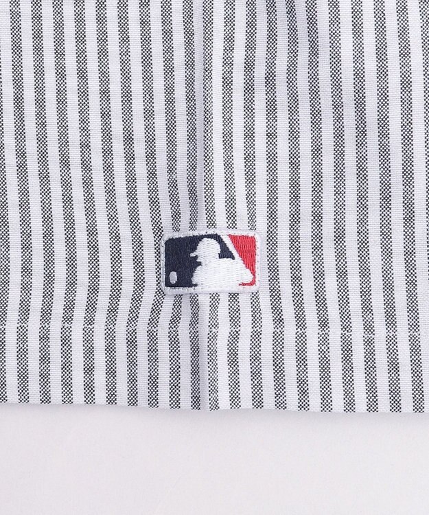 WEGO 【ユニセックス着用ITEM】別注MLBストライプグラフィックシャツ（SS） ホワイトストライプ