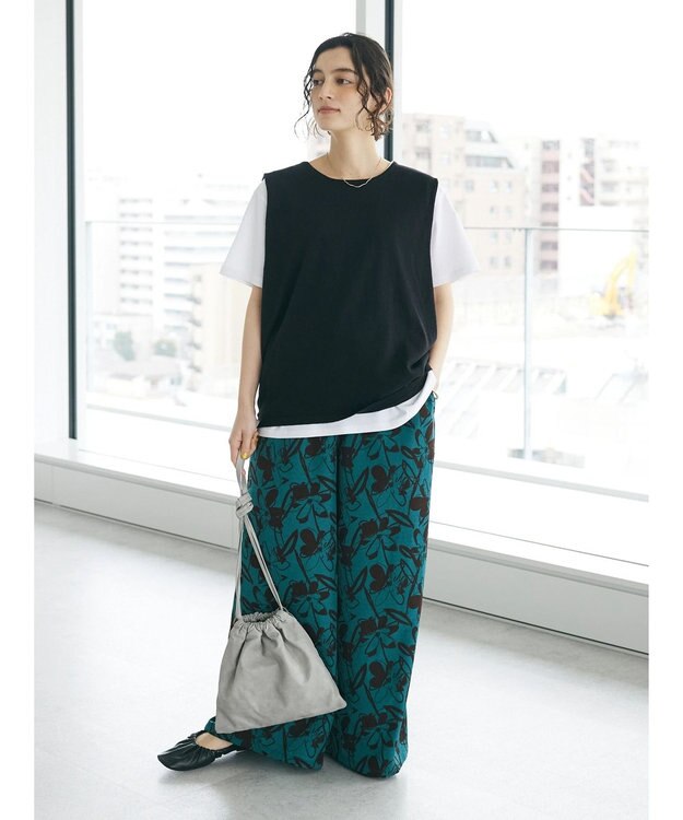 CRAFT STANDARD BOUTIQUE ＳＥＴ　カットプルオーバー＋ニットベスト Black