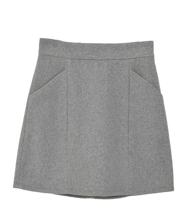 AMERICAN HOLIC メルトン風タイトミニスカート Gray Mixture