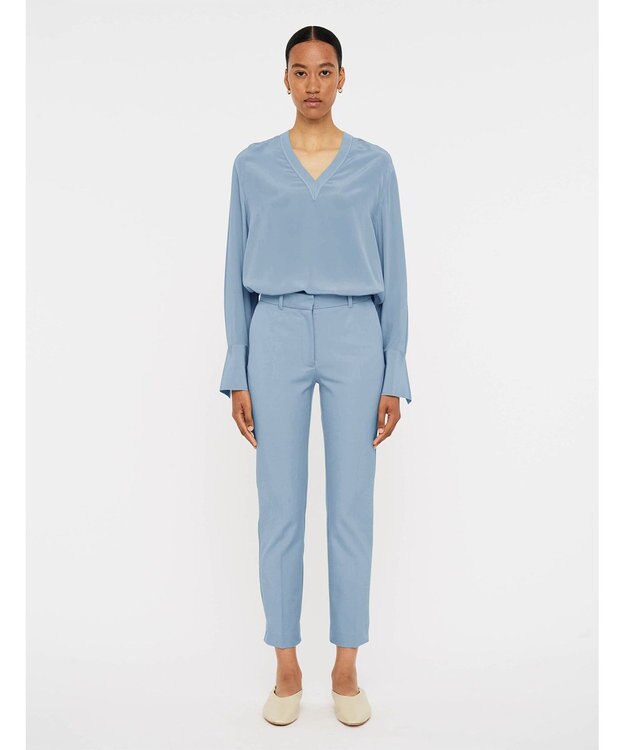 JOSEPH ギャバジンストレッチ　スリムストレートトラウザーズ Faded Sky