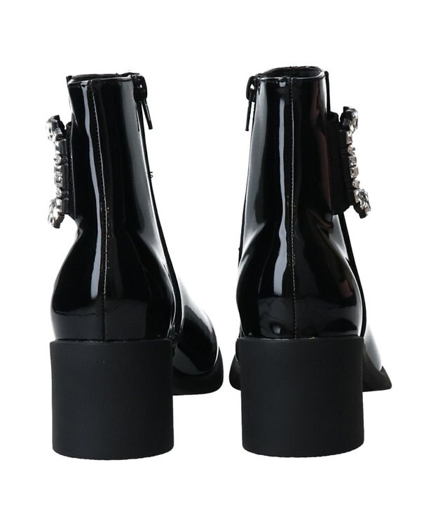 Bridget Birkin 【Bridget Birkin】ビジューバックルレインブーツ ブラックエナメル