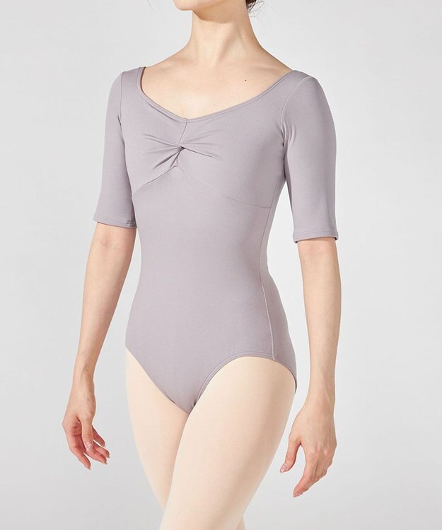 Chacott ５分袖レオタード グレージュ