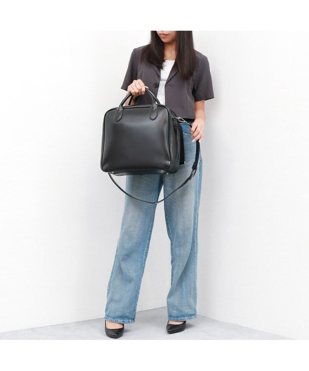 UNBILLION 【テレビ ドラマ着用アイテム】カシュカシュ cachecache / 2wayスクエアビッグボストン ブラック