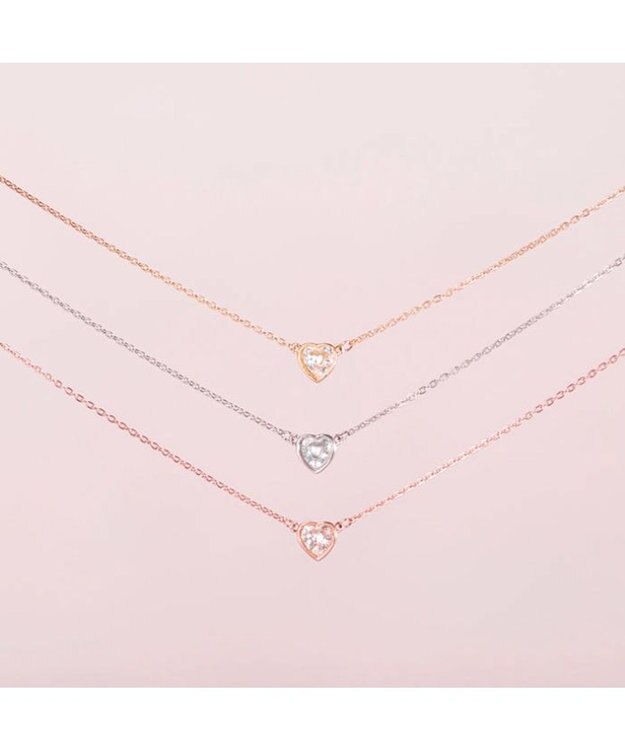 blancotokyo 【金属アレルギー対応】ジルコニアハートネックレス DEAREST ゴールド