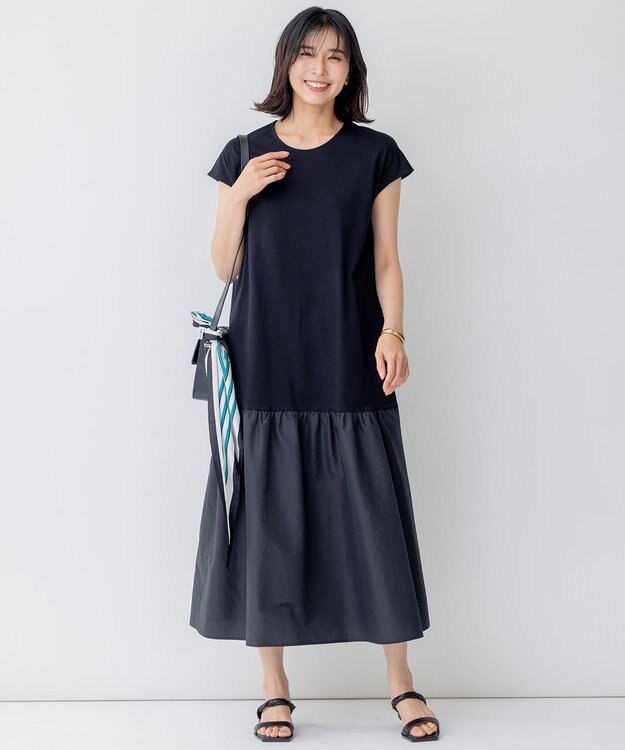 23区 【CLASSY.6月号掲載】ストライプ ダイヤ スカーフ マリンブルー