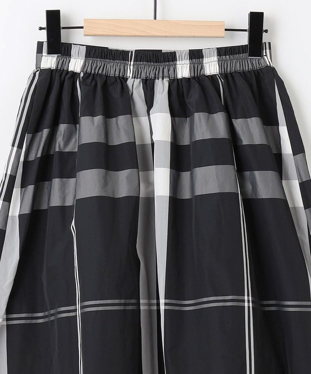 SHARE PARK LADIES メモリーチェックフレアスカート ブラック系3